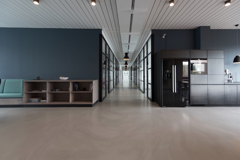 Commercial office interior with natural light